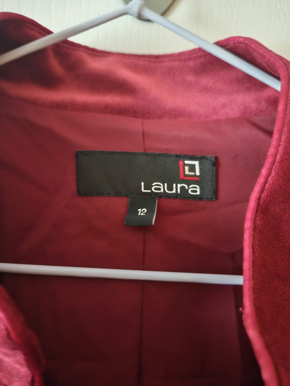 Burgundy Velvet Structured Jacket